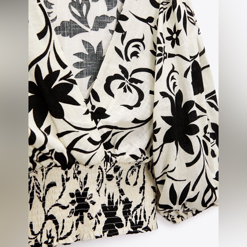 NWT Zara Floral Print Top - Picture 8 of 9